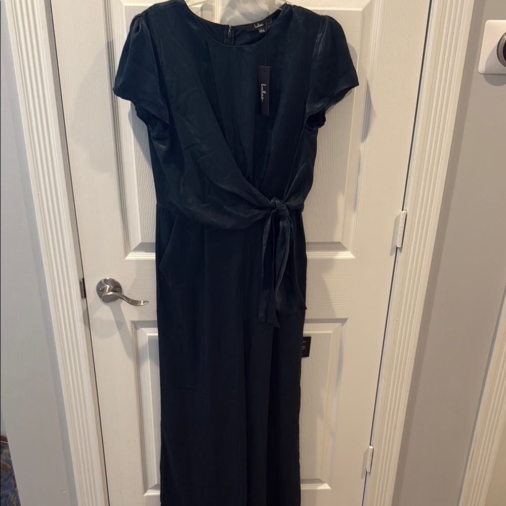 Lulu's Dark Green Jumpsuit